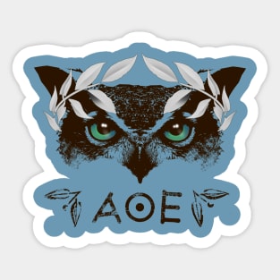 Athena's Owl II - Silver Laurel Variant Sticker